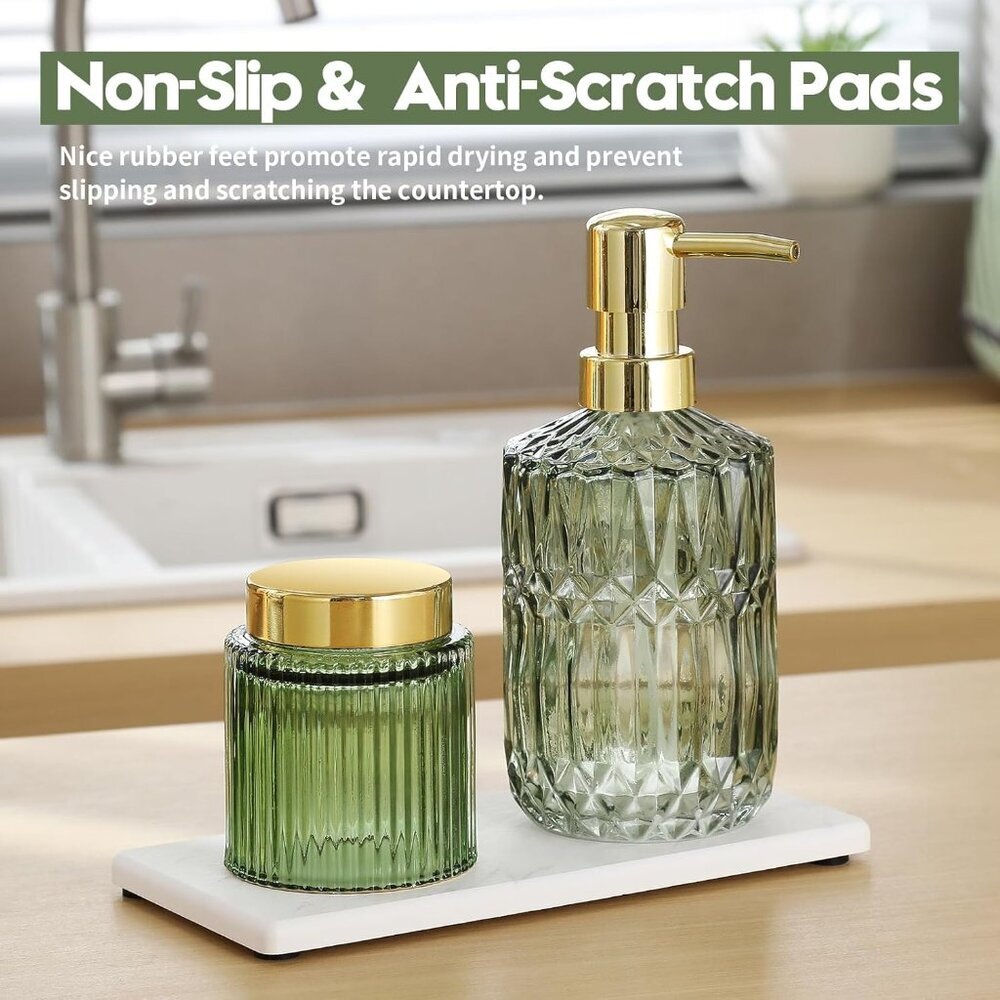 2PCS Diatomite Marble Stone Drying Mat for Kitchen Counter, Water Absorbing Soap - Picture 5 of 8